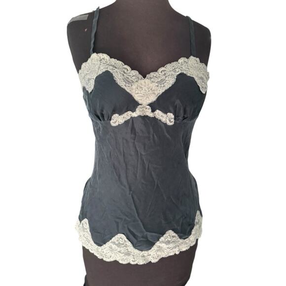 Y2K Express Silk Lace Babydoll Coquette Romantic Cami Top Size Small Whimsigoth - Picture 1 of 7